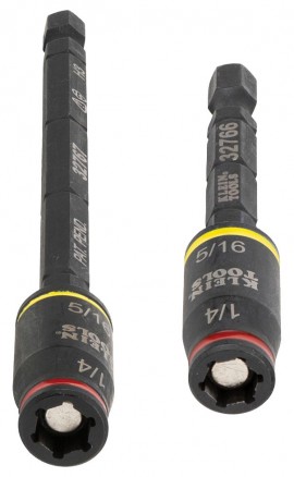Klein Tools 32768 3-in-1 Impact Flip Socket Set, 1/4-Inch, 5/16-Inch, 2-Piece-
