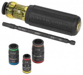 Klein Tools 32900 7-in-1 Impact Flip Socket with Handle-