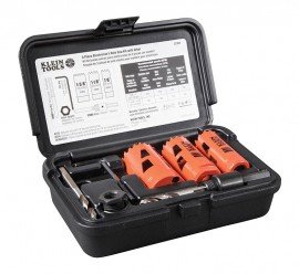 Klein Tools 32905 Electrician's Hole Saw Kit with arbor-