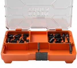 Klein Tools 33002S Slim ProFlex Impact-Rated Bit Set, Phillips #2 and Square #2, 20-Piece-