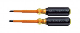 Klein Tools 33532-INS 2-Piece Insulated Screwdriver Set, 0.25" and #2 Phillips-