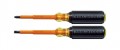 Klein Tools 33532-INS 2-Piece Insulated Screwdriver Set, 0.25" and #2 Phillips-