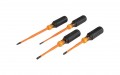 Klein Tools 33734INS 4-Piece Slim-Tip Insulated Screwdriver Set-
