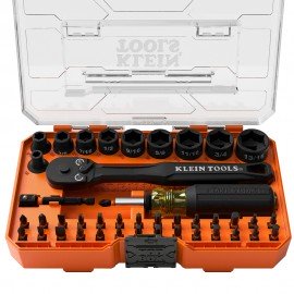 Klein Tools 33806 ProFlex Impact Driver Bit and Socket Set, SAE, 43-Piece-