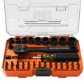 Klein Tools 33806 ProFlex Impact Driver Bit and Socket Set, SAE, 43-Piece-