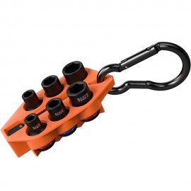Klein Tools 33808 Grab-And-Go Impact Socket Set, SAE, 7-Piece-