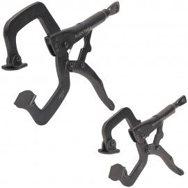 Klein Tools 38662 C-Clamp Locking Pliers with Swivel Jaws Set, 6- and 11-Inch, 2-Piece-