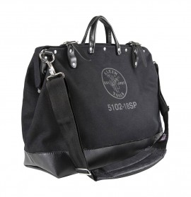 Klein Tools 510218SPBLK Canvas Deluxe Tool Bag, 13 pockets, 18"-