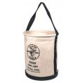 Klein Tools 5109P Wide Straight Wall Bucket with pocket, 12"-