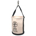 Klein Tools 5109PS Wide Straight Wall Bucket with pocket, swivel snap, 12"-