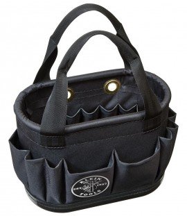 Klein Tools 5144BHB14OS 29-Pocket Aerial Hard-Body Bucket, black-