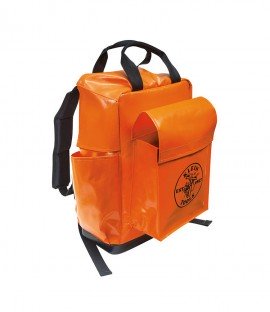 Klein Tools 5185ORA Tool Bag Backpack, 18", orange-