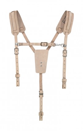 Klein Tools 5413 Soft Leather Work Belt Suspenders-
