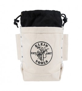 Klein Tools 5416TCP Extra-Tall Top-Closing Bolt Bag, 5 x 12 x 9"-