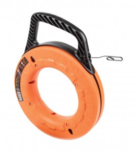 Klein Tools 56002 Steel Fish Tape, 0.1875" wide, 65' long-