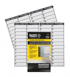 Klein Tools 56255 Household Electric Panel Wire Markers with directories, 10 pages, 02 x 1.5&quot; labels-