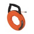 Klein Tools 56383 Multi-Groove Fiberglass Fish Tape with nylon tip, 100'-