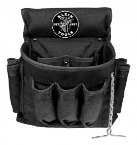 Klein Tools 5719 PowerLine Series Electrician Tool Pouch, 18 pockets-
