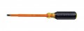 Klein Tools 602-7-INS Insulated Cabinet Tip Screwdriver, 0.3125", 7" shank-
