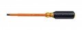 Klein Tools 602-7-INS Insulated Cabinet Tip Screwdriver, 0.3125", 7" shank-