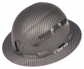 Klein Tools 60626 Hard Hat, Premium KARBN&amp;trade; Pattern, Vented Full Brim, Class C-