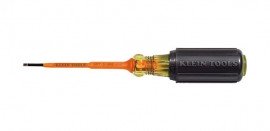 Klein Tools 607-3-INS Insulated Cabinet-Tip Screwdriver, 0.09", 3" shank-