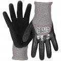 Klein Tools 60838 Winter Knit Dipped Gloves, Cut Level A4, Touchscreen, Medium-