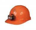 Klein Tools 60900 Cap-Style Non-Vented Hard Hat with headlamp, orange-