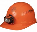 Klein Tools 60901 Vented Hard Hat with headlamp, orange-