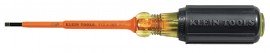 Klein Tools 612-4-INS Insulated &amp;frac18;&amp;quot; Slotted Screwdriver, 4&amp;quot;-