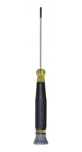 Klein Tools 614-3 Electronics Screwdriver with 3/32&amp;quot; slotted tip and 3&amp;quot; shank-