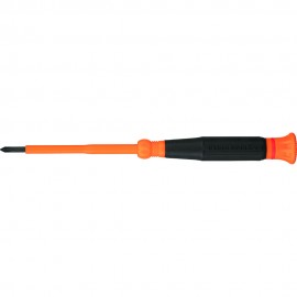 Klein Tools 6233INS Insulated Precision Screwdriver, #0 Phillips, 3-Inch Shank-