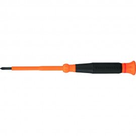 Klein Tools 6233INS Insulated Precision Screwdriver, #0 Phillips, 3-Inch Shank-
