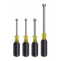 Klein Tools 633 4-Piece Nut Driver Set, 3" shafts-