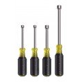 Klein Tools 633 4-Piece Nut Driver Set, 3" shafts-