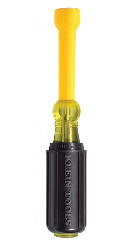 Klein Tools 640-1/4 Coated Nut Driver, 0.25", 3" hollow shaft-