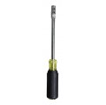 Klein Tools 65129 2-in-1 Hex Head Slide Drive Nut Driver, 6" shank, 0.25 and 0.3125"-