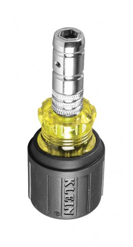 Klein Tools 65131 2-in-1 Hex Head Slide Drive Nut Driver, 1.5&quot; shank, 0.25 and 0.3125&quot;-