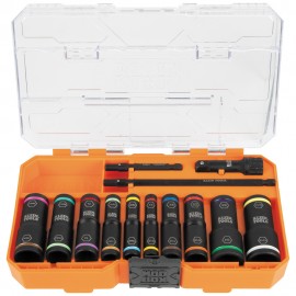 Klein Tools 65239 KNECT™ Flip-20 Impact Socket Set, SAE and Metric, 13-Piece-