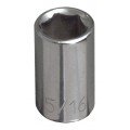 Klein Tools 65608 Standard 6-Point Socket, 0.5&quot;, 0.25&quot; drive-