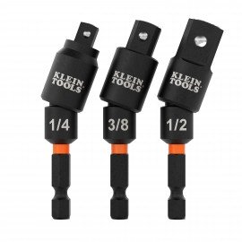 Klein Tools 65813SW Swivel Impact Driver Socket Adapter Set, 3-Piece-