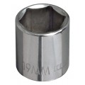 Klein Tools 65917 Metric 6-Point Socket, 17 mm, 0.38" drive-