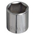 Klein Tools 65917 Metric 6-Point Socket, 17 mm, 0.38&quot; drive-