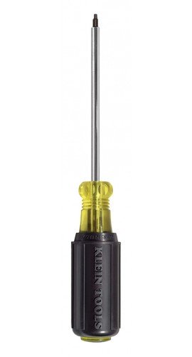 Klein Tools 660 Square Recess Screwdriver with #0 tip and 4&amp;quot; shank-