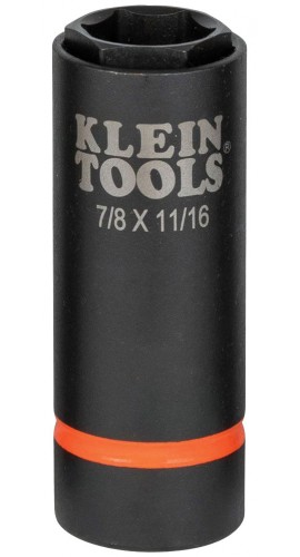 Klein Tools 66064 2-in-1 Impact Socket, 6-Point, 7/8 and 11/16-Inch-