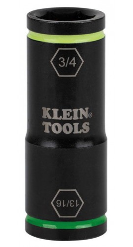 Klein Tools 66074 Flip Impact Socket, 3/4 and 13/16-Inch-