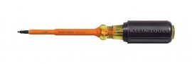 Klein Tools 661-4-INS Insulated Square-Tip Screwdriver, #1, 4" shank-