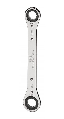 Klein Tools 68205 Ratcheting Box Wrench, 0.6875 x 0.75&quot;-