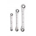 Klein Tools 68244 Ratcheting Box Wrench Set with pouch, 3 pieces-