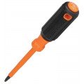Klein Tools 6844INS Insulated Screwdriver, #2 square tip, 4&amp;quot; round shank-